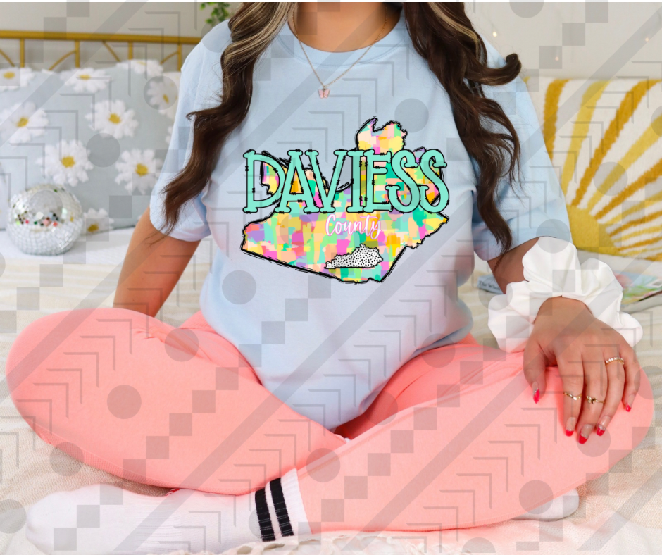 Daviess County Neon Brushstroke