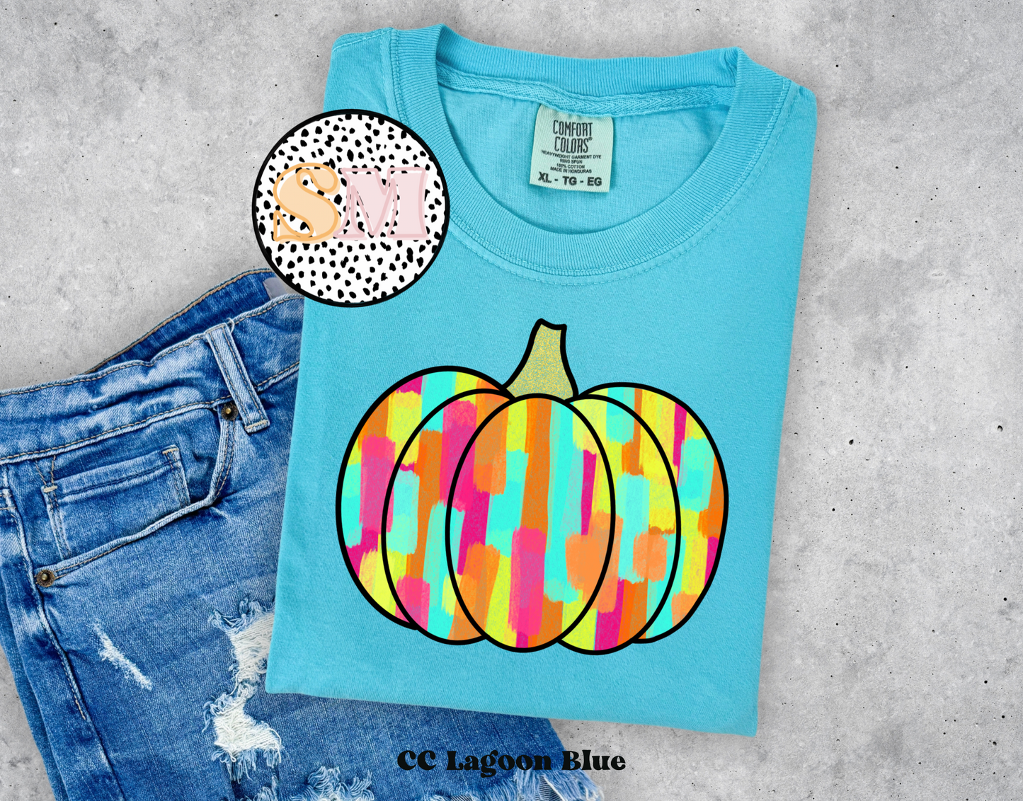 Brushstroke Neon Pumpkin