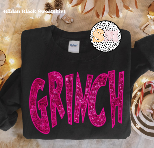 Grinch Faux Sequin