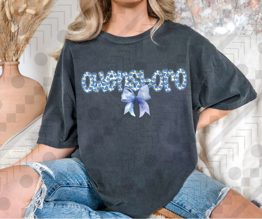 Owensboro Blue Floral Blue Coquette Bow