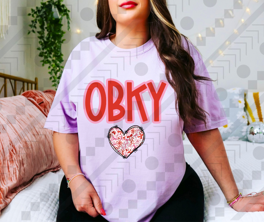 OBKY Pink and Red Coquette Heart