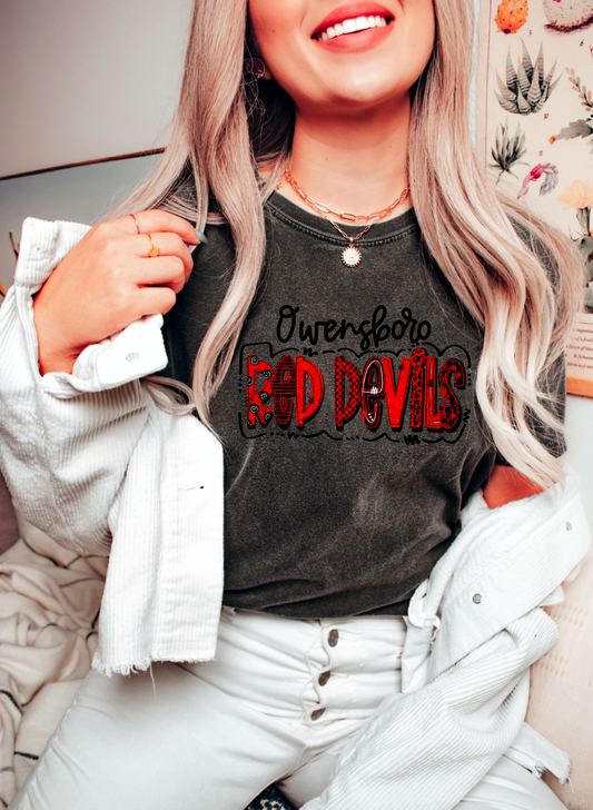 Owensboro Red Devils Doodle Tee