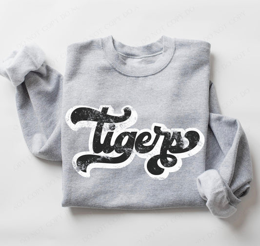 Vintage Tigers Black and White