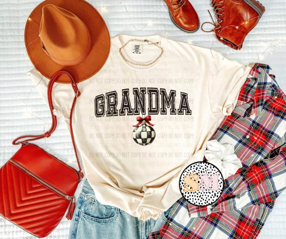 Checkered Ornament Tee Names